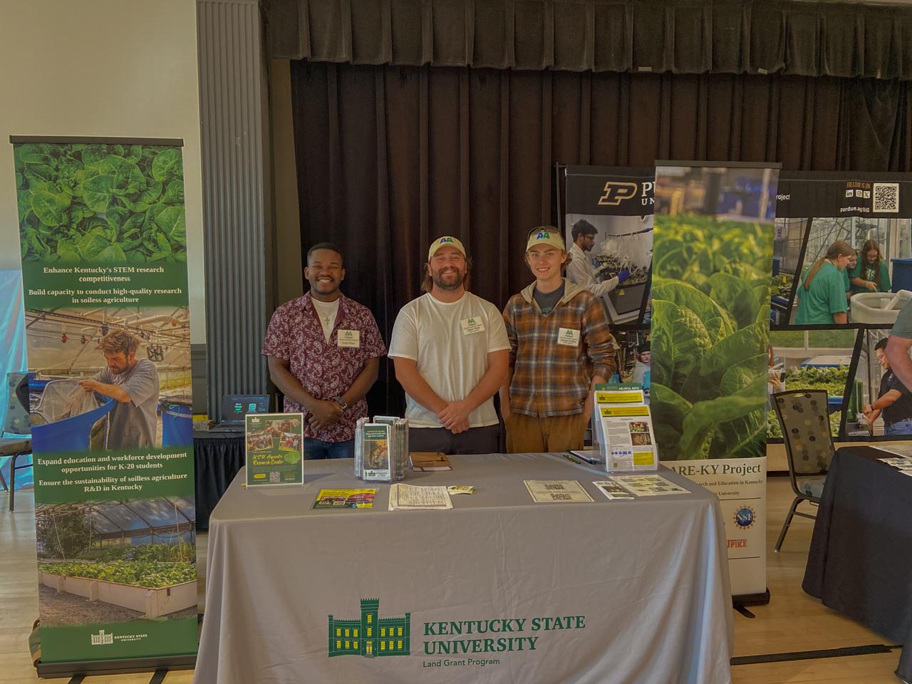 Aquaponics outreach booth, conference photograph